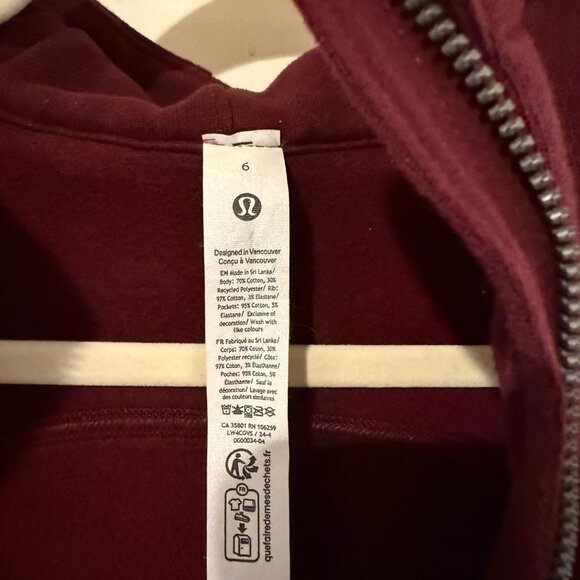 Lululemon Maroon Zip Hoodie & Pants - Picture 8 of 10